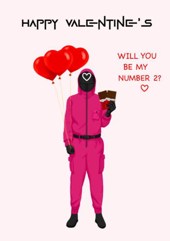 Squid Game Number 2 Valentine's Card