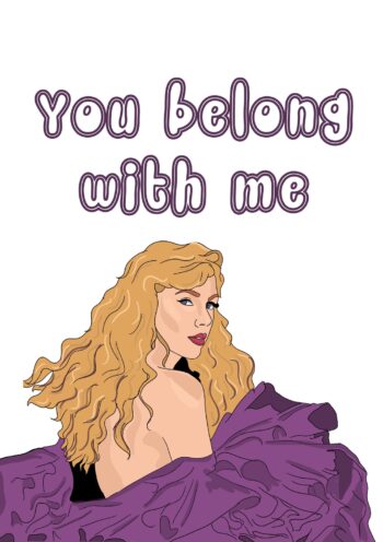 You Belong with Me - Taylor Swift inspired Valentine's Day Card
