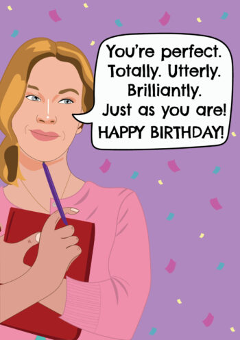 Bridget Jones Inspired Birthday Card