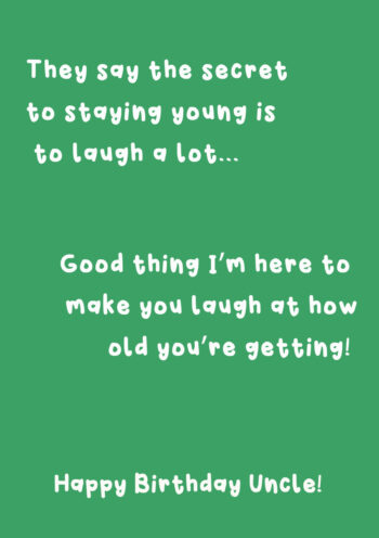 Funny Uncle Birthday Card