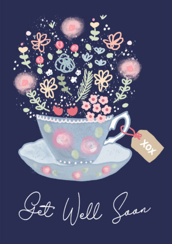 Get Well Soon - Cute Floral Cup Design