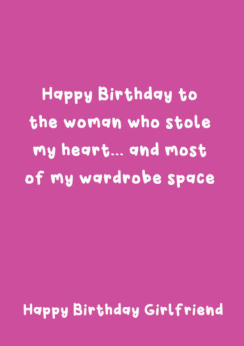 HB Girlfriend - Stole My Heart and Wardrobe Space