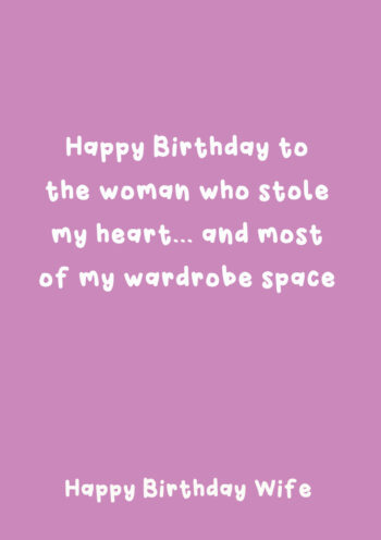 HB Wife - Stole My Heart and Wardrobe Space