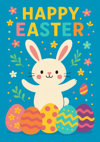 Happy Easter - Cute Bunny Card