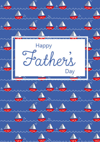 Happy Father's Day - Cute Boat Card