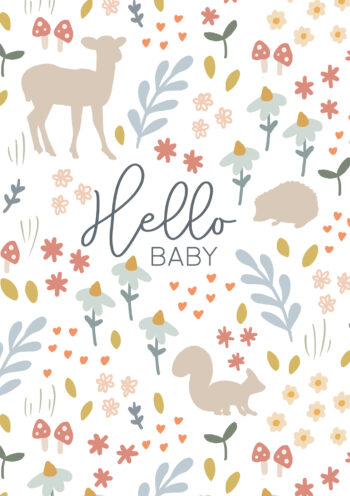 Hello Baby Cute Card