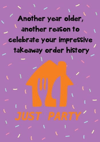 Just Party - Funny Takeaway History Card