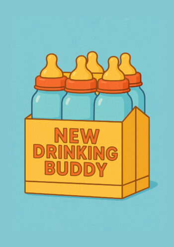 New Drinking Buddy - Cute New Baby Card