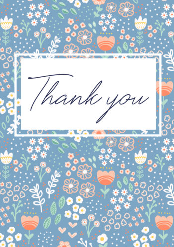 Thank You Floral Pattern