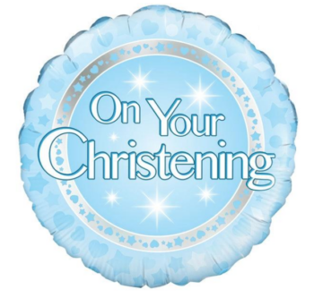 On Your Christening Balloon - Blue
