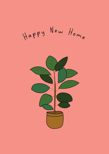 Happy New Home - Cute Plant Card