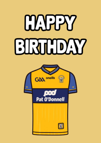 Clare GAA Jersey - Birthday Card