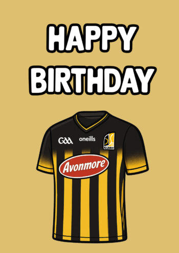 Kilkenny GAA Jersey - Birthday Card