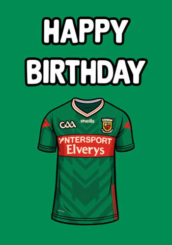Mayo GAA Jersey - Birthday Card