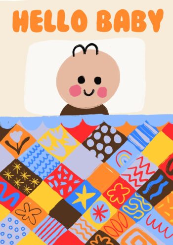 Cute New Baby Patchwork Card