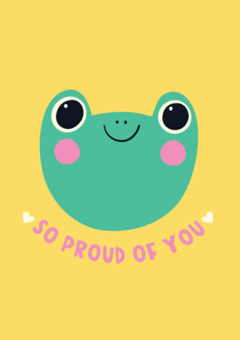 Cute Proud Frog Greeting Card