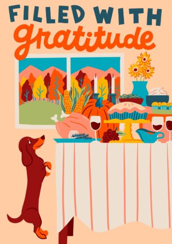 Filled With Gratitude Thanksgiving Card