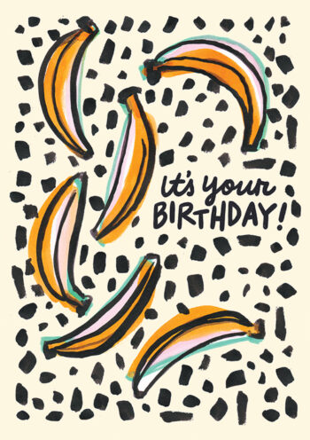 Funky Banana Birthday Card