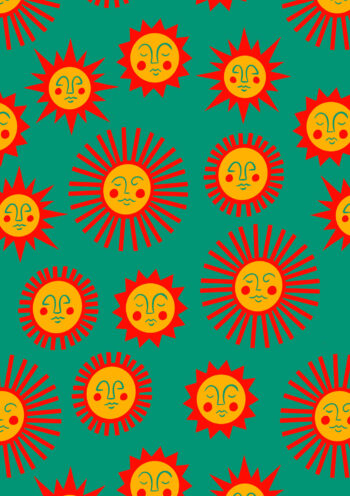 Funky Sun Pattern Card