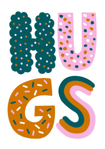 HUGS Cute Greeting Card