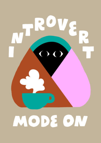 Introvert Mode On - Cute Greeting Card
