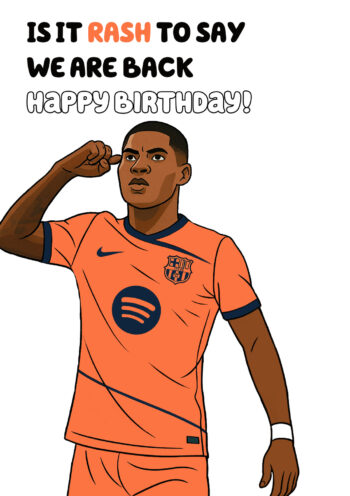 Rashford Birthday Card