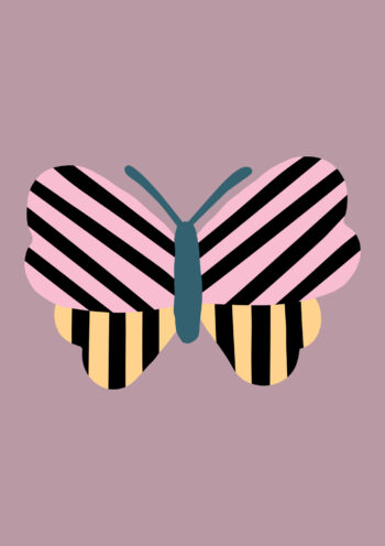 Stripey Butterfly Card