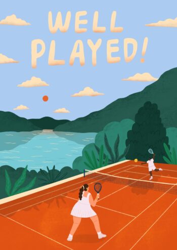 Well Played! Cute Tennis Greeting Card