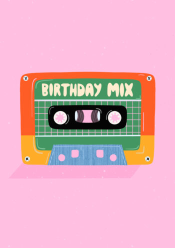 Birthday Mix - Retro Cassette Tape