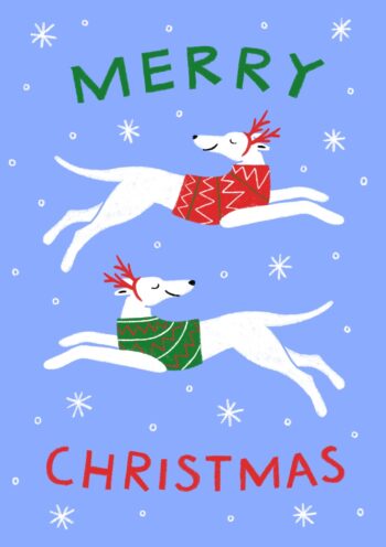 Cute Festive Dogs Christmas Card