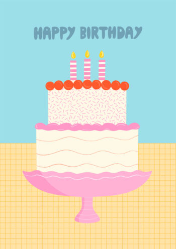 Funky Birthday Cake Card