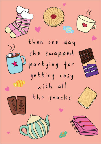 Swapped Partying For Getting Cosy - Greeting Card