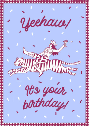 Yeehaw! It's Your Birthday! Funky Cowgirl Card