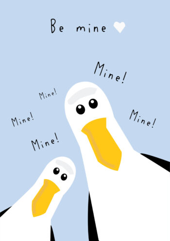 Be Mine - Finding Nemo Inspired Seagulls Card