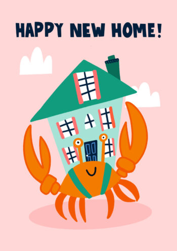 Cute Crab New Home Card