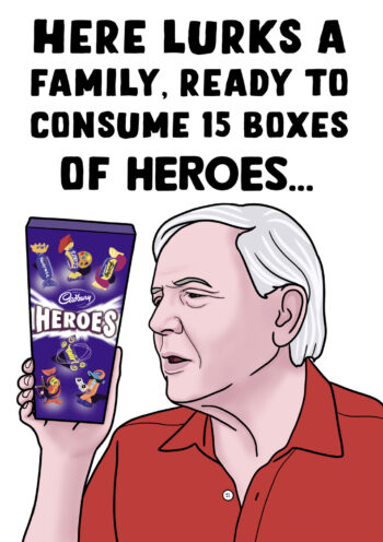 Funny David Attenborough Inspired Christmas Card