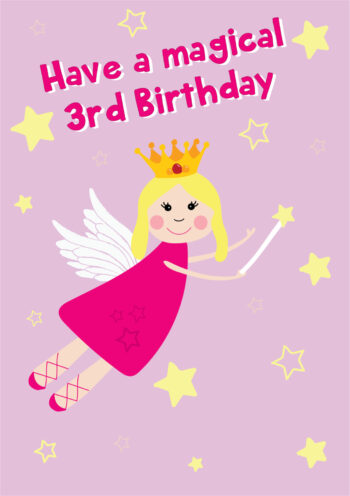 Have a Magical 3rd Birthday Cute Fairy Card