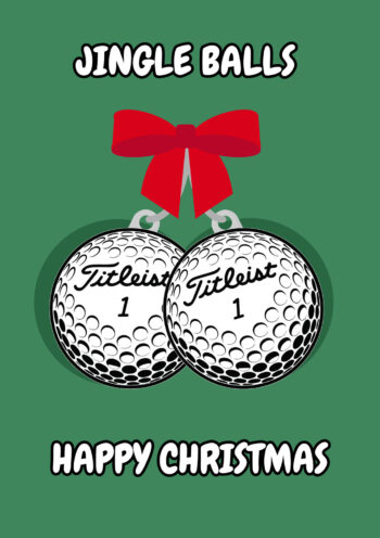 Jingle Balls Golf - Funny Christmas Card