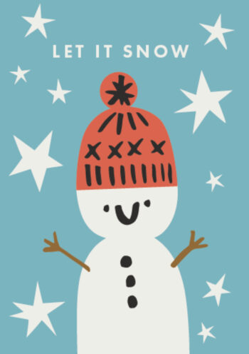 Let It Snow - Starry Snowman Card