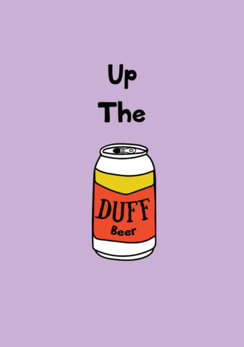 Up the Duff Funny Pregnancy Card