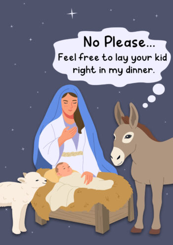 Your Kid's In My Dinner! Funny Christmas Card