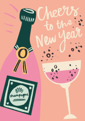 Cheers To The New Year! Pink Champagne