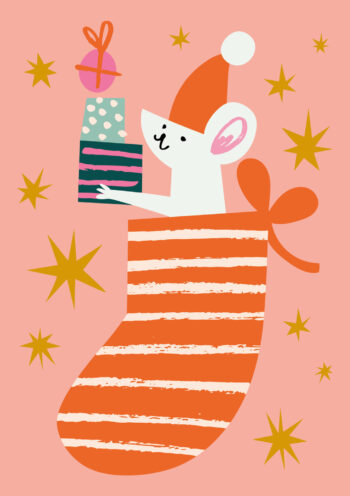 Christmas Stocking - Cute Festive Mouse