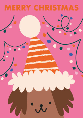 Cute Christmas Dog Greeting Card