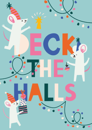 Deck The Halls - Cute Festive Mice