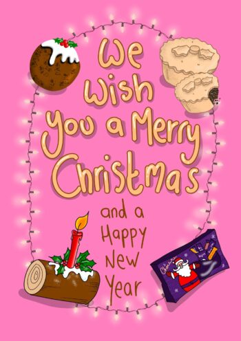 Festive Irish Snacks Christmas Card