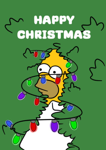 Homer Simpson Christmas Card