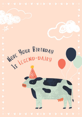 Legend-Dairy Birthday Card