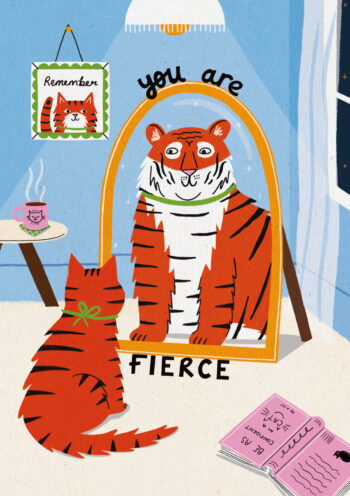 You Are Fierce! Cute Inspirational Greeting Card