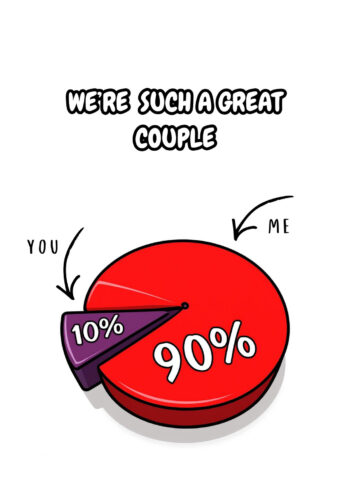 90% Me - Funny Valentine's Card